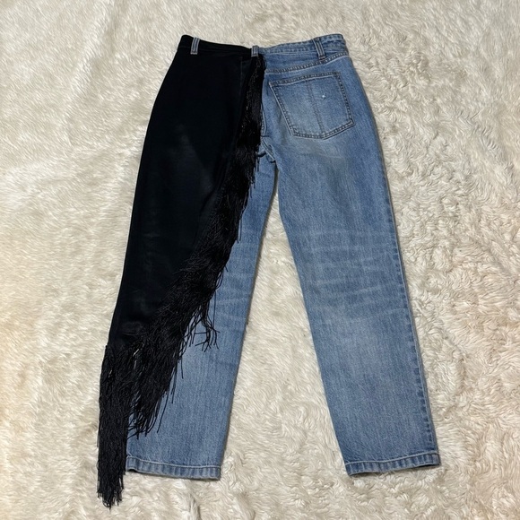Hellessy Cy Fringe Skirt Jeans - Size 2 - Picture 7 of 9